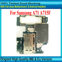 For Samsung Galaxy A71 A715F Motherboard 128GB Logic Board Unlocked MainBoard For Galaxy A715F Full Chips Free Shipping