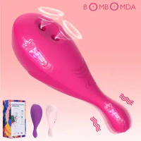 Clitoris Sucker Dildo Vibrator for Woman Wireless Vibrator Oral Blowjob Clit Stimulator Vagina Sucking Vibrators Adult Sex Games
