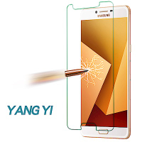 揚邑Samsung Galaxy C9 Pro 防爆防刮防眩弧邊 9H鋼化玻璃保護貼膜