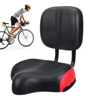 Universal Bike Seat Bicycle Tricycle Saddle Seat With Back Support Oversize Comfort Saddle Wide Padded Bike Cushion For Adult