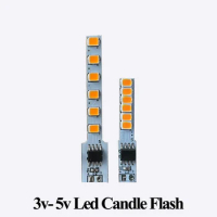 3v 5v Led Flame Flash Candles Diode Light lamp board PCB Decoration Light Bulb Accessories Binking Imitation Candle Flame DIY