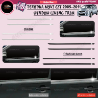 AUTOPROMAX PERODUA MYVI EZI 2005-2010 WINDOW TRIM LINING CHROME TITANIUM BLACK CAR ACCESSORIES +DOUB