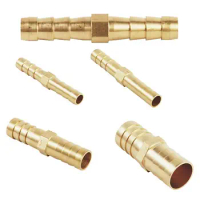 Brass Straight Hose Pipe Fitting Equal Barb 6mm 8mm 10mm 12mm 16mm Gas Copper Barbed Coupler Connector Adapter for PU PE Tube