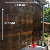 TIRAI BAMBU T2M x L2M - KERAI KULIT BAMBU - TIRAI GULUNG - KEREI BAMBU - KREY BAMBU Natural