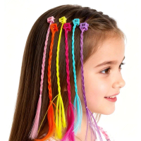 Fashion Hair Extension Wig Cute Long Straight Hair 6-color Ponytail Chemical Fiber Clip In Hair For 