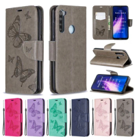 PU Leather Flip Case For Xiaomi Redmi Note 8 Pro 3D Butterfly Phone Case For Xiaomi Redmi Note 8 Purse Pouch Wallet Case Capa