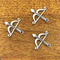 10pcs charm bow and arrow alloy pendant 25*26mmDIY making pendant, fashion pendant alloy.
