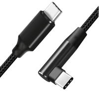 Cáp Type C sang Type C, Cáp bện Nylon, Chiều dài 1 / 2 / 3M, Dây dữ liệu 60W, Sạc nhanh góc 90 độ, T