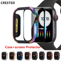 Case For apple watch Series 7 6 se 5 4 45mm 41mm 44mm 40mm TPU+aluminum alloy Ultra-thin full Protector cover iwatch Accessories