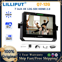 LILLIPUT Q7-12G Monitor 7 inch 4K HD 12G-SDI/HDMI2.0 2000nit Brightness HDR 3D-LUT Field Monitor for DSLR Camera Video Camera