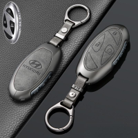 Zinc Alloy Car Key Case Key Holder For Hyundai Santafe Tucson Hyundai Ionic 6 Grandeur Kona Ev Stari