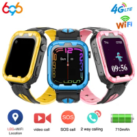 Children 4G Smart Watch 710mAh SOS LBS GPS Location Video Call WiFi Sim Card Smartwatch Kids Camera Waterproof Gifts Boys Girls