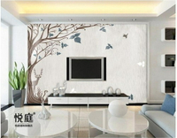 墻紙北歐電視背景墻壁紙簡約現代5d立體壁畫大氣裝飾客廳無縫影視墻布   都市時尚