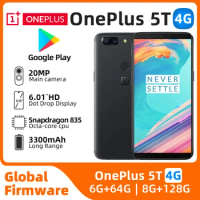 Original Oneplus 5T A5010 Mobile Phone 4G LTE 6.01" 8GB RAM 128GB Dual SIM Card Full Screen Snapdragon 835 used phone