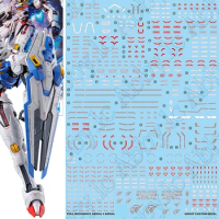 for FULL MECHANICS 1/100 XVX-016 Aerial Gund-Arm Mobile Suit D Witch FM Mercury Water Slide Pre-Cut UV Light-React Decal Sticker