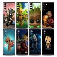 Baby Marvel I Am Groot S24Ultra Cases For Samsung Galaxy S21 S20 FE S22 Ultra S10 S23 S24 Plus 5G Phone Soft Cover Groot Fundas