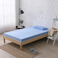 【House Door 好適家居】全新升級款-日本大和抗菌表布10cm厚藍晶靈記憶床墊(單大3.5尺-壓縮包裝款)