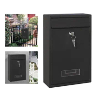 Metal Locking Mailbox Wall Mounted RustMail Case Lockable Mail Letterbox Suggestion Box