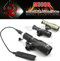 Night-Evo美式 M300B LED強光戰術電筒手電帶鼠尾雙控頭盔燈黑色