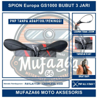 Spion BMW Bubut 3 Jari Original NPS Tangkai Pendek Model Europe PnP Universal Honda Yamaha