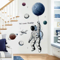 86*129cm Creative The Cosmic Rambler Wall Sticker Boy Room Bedroom Home Decoration Adhesive Poster Wallpaper