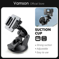 Vamson for Go Pro 8 9 Accessories 7cm Car Mount Windshield Suction Cup for Gopro Hero 11 10 9 8 7 6 5 4 for insta360 for Yi 4K