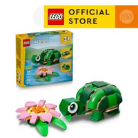 LEGO Creator 31377 Turtle with a Water Lily Flower (124 Pieces), Building Block, Toys, Bricks