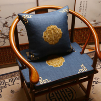 紅木沙發坐墊中式古典家具圈椅太師椅官帽椅墊刺繡靠背靠墊定做