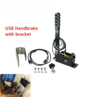 USB 14 Bit SIM Handbrake Clamp With Bracket For Logitech Racing Games G25/G27/G29/T300/T500 Assetto Dirty 2.0 4.0 PC Hand Brake