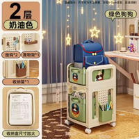 內地直送 - 置物架落地多層可移動小推車收納架桌下書櫃學生書包收納