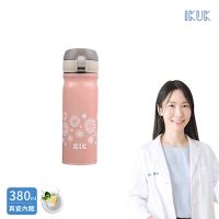【IKUK 艾可】真陶瓷保溫杯-安心鎖彈蓋保溫杯380ml(彈蓋杯/陶瓷保溫瓶/咖啡保溫杯/運動水壺/保溫瓶)
