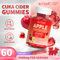 BIYODE Apple Cider Vinegar Gummies 5000mg per serving Vitamin B9 Vitamin B12 Food Supplement 60 Supp