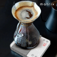 結帳再折⭐【Matrix】M1 PRO 小智 義式手沖LED觸控雙顯咖啡電子秤 - 白色 Type-C充電