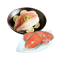 【優鮮配】健身鮮魚餐10片拼盤(鮭魚5片+鯛魚清肉5片)