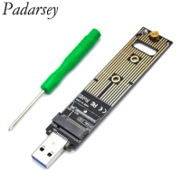 Padarsey M.2 NVME USB 3.1 Adapter M-Key to USB Card Reader USB 3.1 Gen 2 Bridge Chip with 10 Gbps Samsung 950/960/970 Evo/Pro