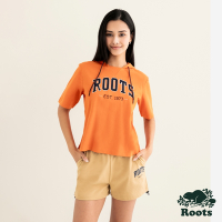 Roots 女裝- ROOTS PIXEL連帽上衣-焦糖橘