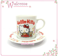 廚房【asdfkitty可愛家】KITTY好朋友版陶瓷義式咖啡杯組-1996年絕版商品-日本製