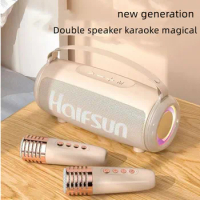 High Power Wireless Bluetooth Speaker Wireless Microphone Karaoke Machine Bluetooth Speaker KTV System HIFI Stereo Portab