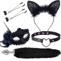 Fox Tail  with Hairpin Bdsm Toy  Metal Butt Plug Tail s for Woman Man Couples Cosplay  Game Shop