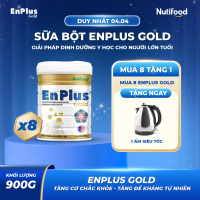 Sữa EnPlus Gold (Combo 8 Lon 900G Tặng 1 Ấm ) - Nutifood, Dinh Dưỡng Y Học Toàn Diện Cho Người Lớn T