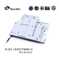 Bykski Full Cover GPU Water Cooling RGB Block for GIGA GTX1660TI MINI ITX OC N-GV1660TIMINI-X
