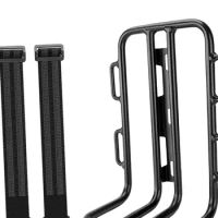 Cargo Pannier Aluminum Alloy Bike Front Rack Carrier Bicycle Front Fork Rack for Outdoor Travel Trip Folding Bike Mountain Bike