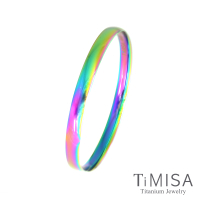 TiMISA 純真-薄版(極光) 純鈦手環