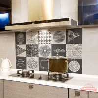 廚房防油貼紙灶臺瓷磚貼耐高溫墻貼畫油煙機墻紙北歐裝飾自粘歐式