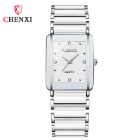 Chenxi Chenxi นาฬิกาคู่รักสี่เหลี่ยมยอดนิยมนาฬิกาผู้หญิงนาฬิกาควอตซ์แฟชั่น