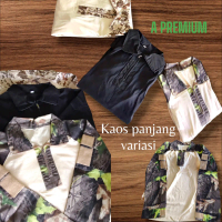 kaos panjang variasi katun ripstop krah kemeja