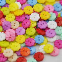 50/100pcs plastic button sunflower DIY Appliques/sewing 2 holes Lots mix Upick PT122