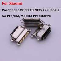 10-100pcs For Xiaomi Pocophone POCO X3 NFC/X2 Global/X3 Pro/M2/M3/M2 Pro/M2Pro USB Jack Charger Connector Charging Port Socket