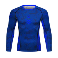 Men's Compression Sports Shirt Men Athletic Comfortable Long Sleeves Tshirt for Sports Workout（22437）