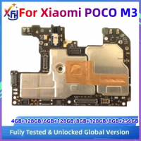 Motherboard for Xiaomi Poco M3, Unlocked Logic Circuits Board, Global MIUI System, Fully Tested